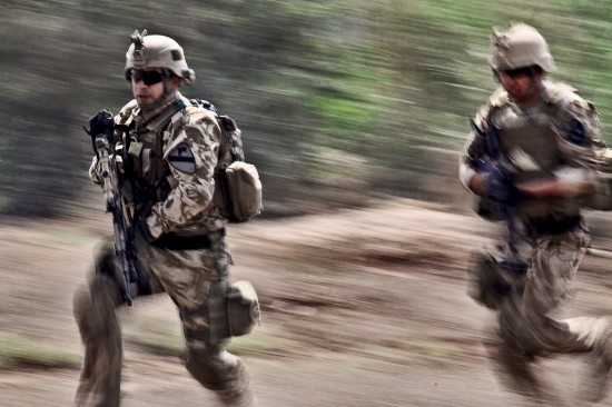 leading an assault