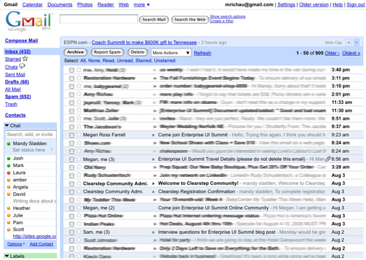 品味:正在变平的世界 Old Gmail 品味:正在变平的世界