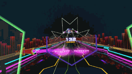 《音姬》其实有点像是vr版本的《节奏大师》,戴上vr头显后,用户面前