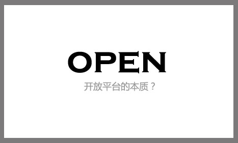 开放平台，开放什么