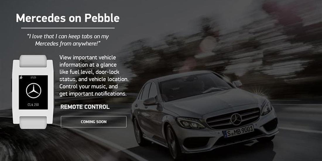 【今日看点】Pebble傍上“土豪”奔驰，智能手表要翻身?