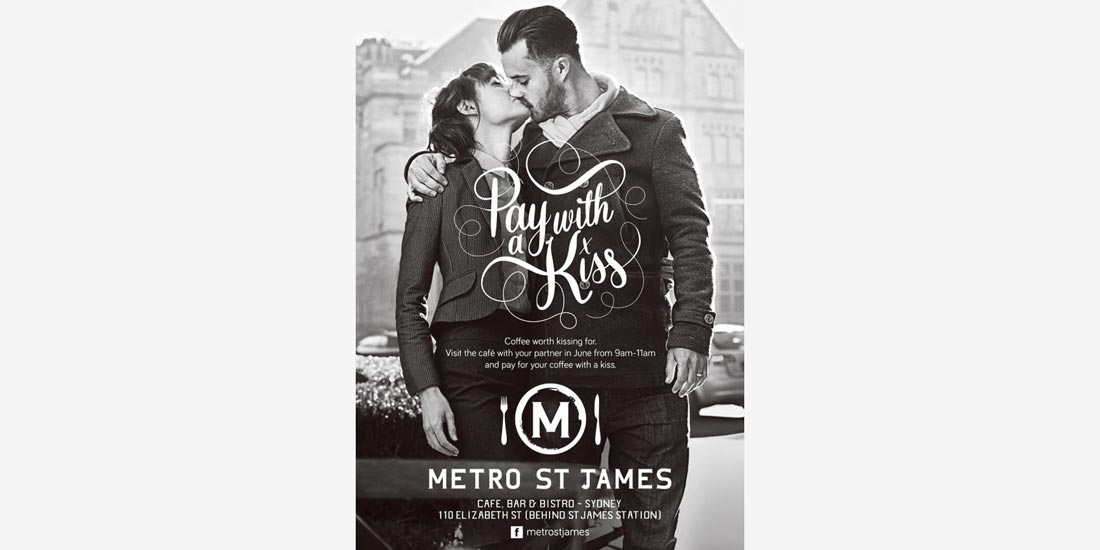 悉尼咖啡馆：亲，一吻换咖啡