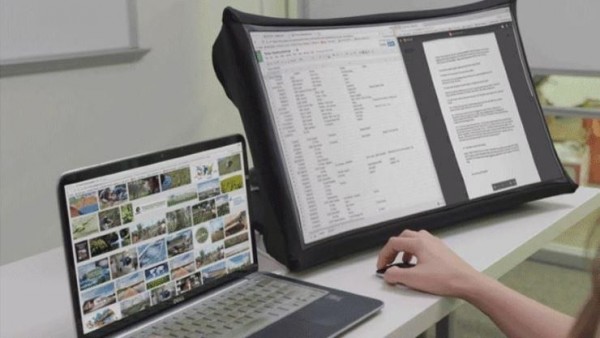 雨伞式可折叠屏幕SPUD面世，像书本一样便携