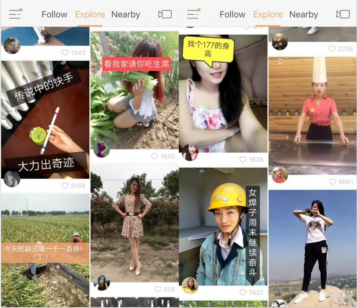 At present, most contents on Kuaishou APP come from the daily life of people living in third and fourth-tier cities.