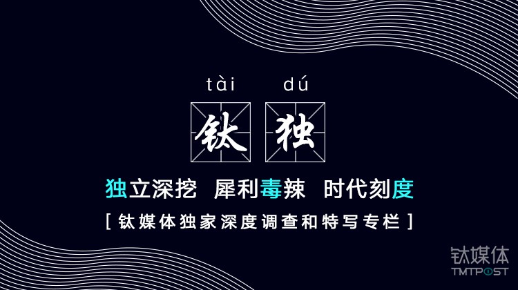 钛媒体独家深度调查和钛度特写，正式升级为&ldquo;钛独&rdquo;栏目，以&ldquo;独立深挖、犀利毒辣、时代刻度&rdquo;为核心主张，解密财经科技密码，留下历史脚印。