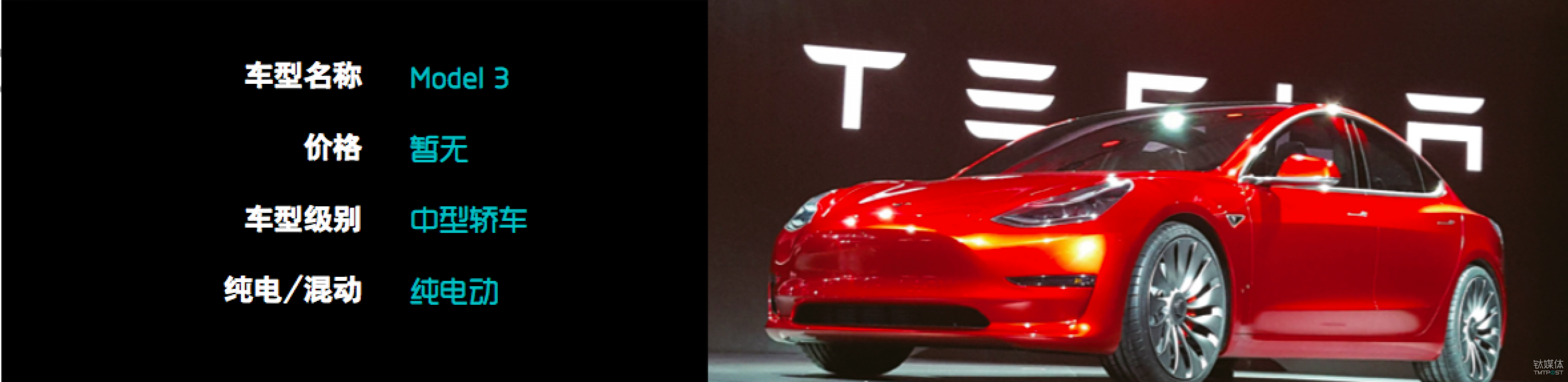 汽车科技指数总排名Top 3: Tesla Model 3