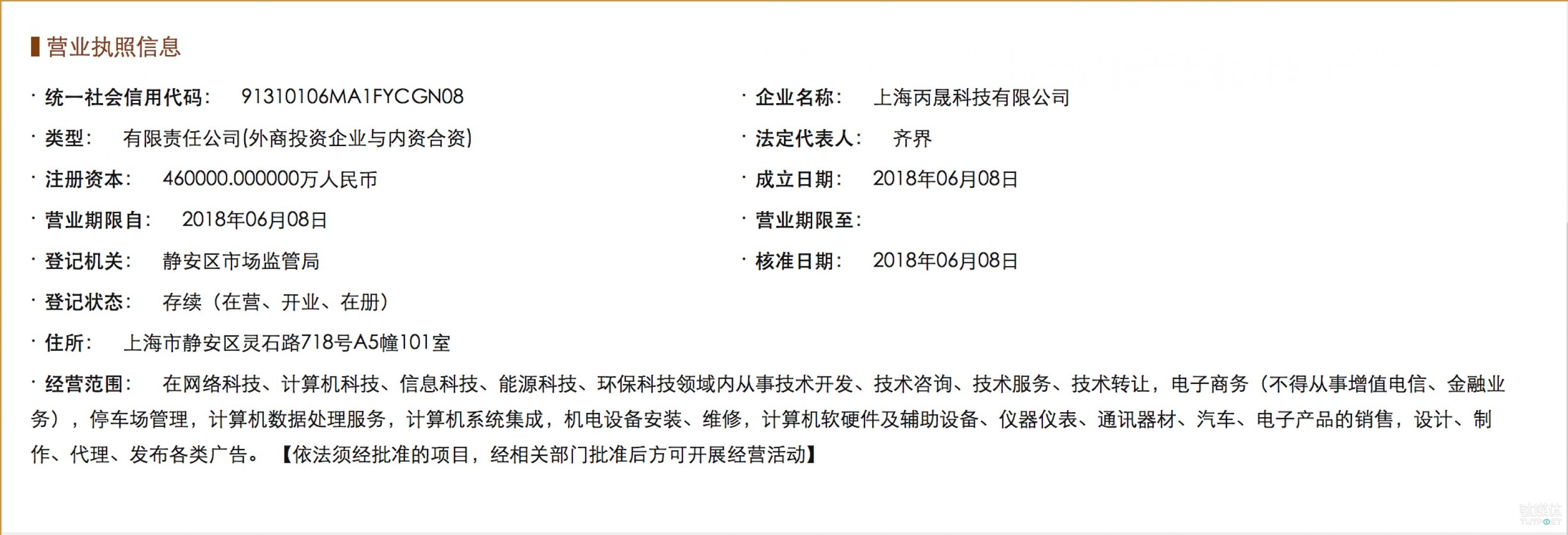 公司经营业务（图片来源于天眼查）