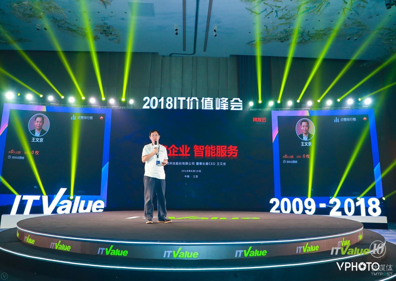 用友王文京在2018中国IT价值峰会