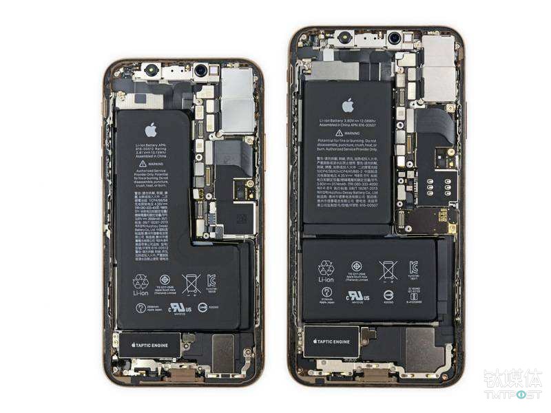 iPhone XS/XS Max双主办结构