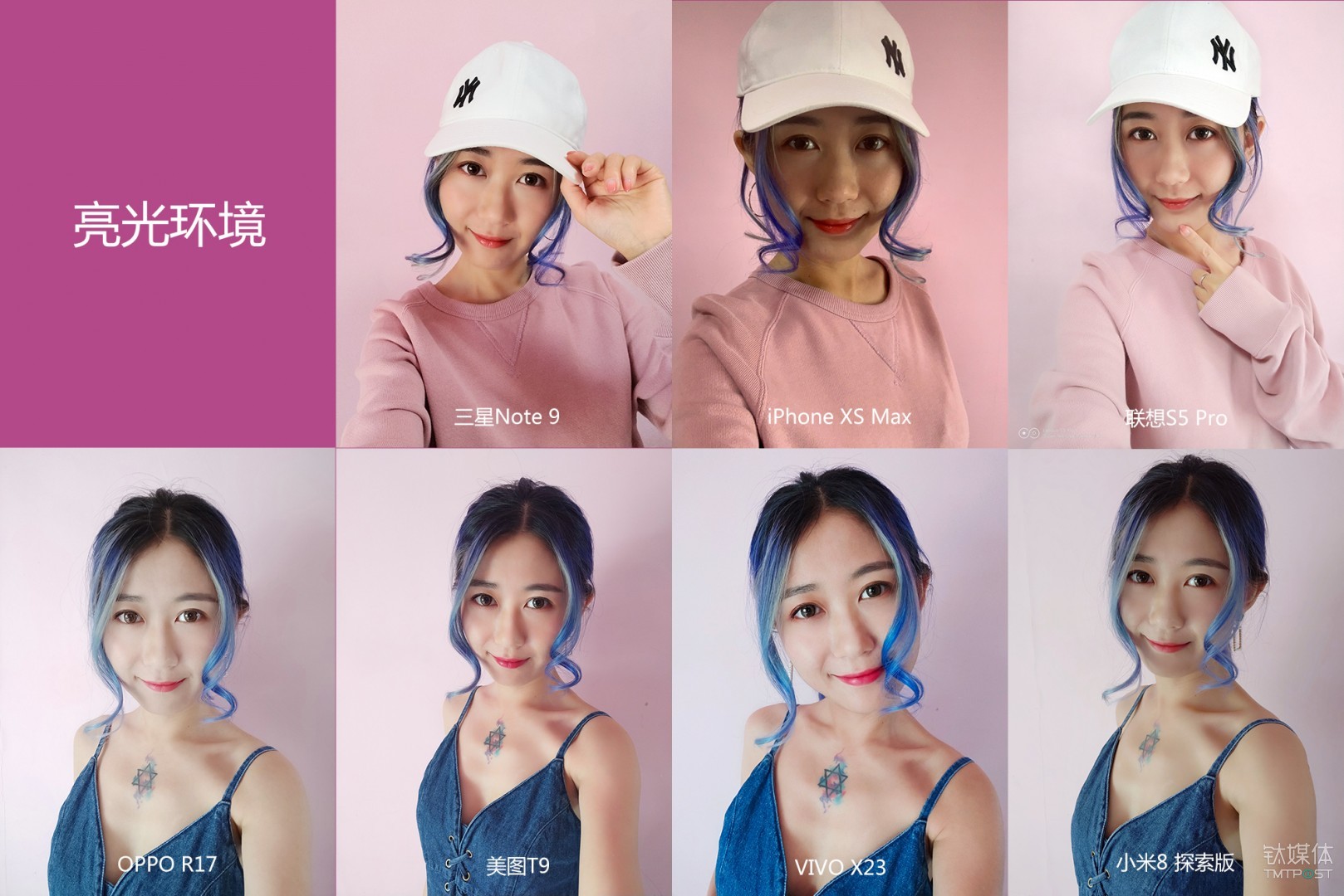 亮光环境下对比