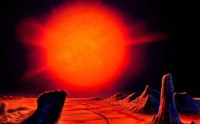 图注:当太阳变成红巨星时的样子(艺术图)