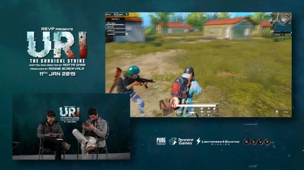 Vicky Kaushal玩PUBG的直播截图