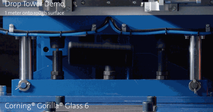 康宁第六代大猩猩玻璃康跌落测试