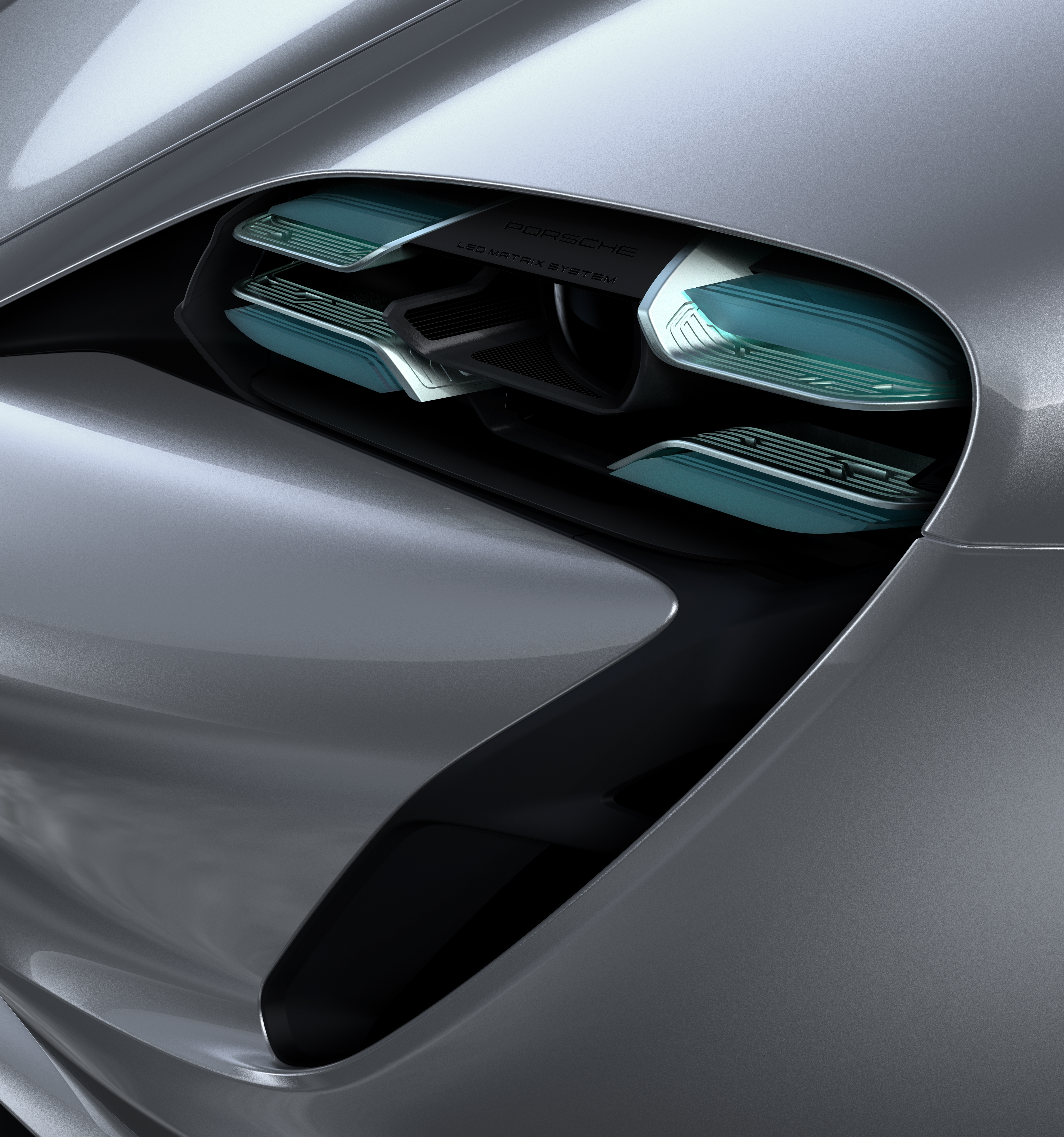 Taycan四点式前大灯