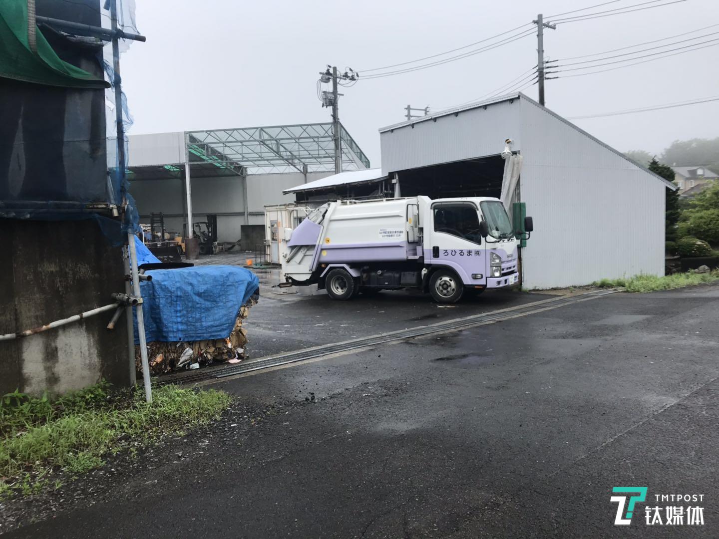 图：钛媒体驻日记者拜访的建在山顶的垃圾包装工厂（拍摄/钛媒体驻日记者，玉琴）