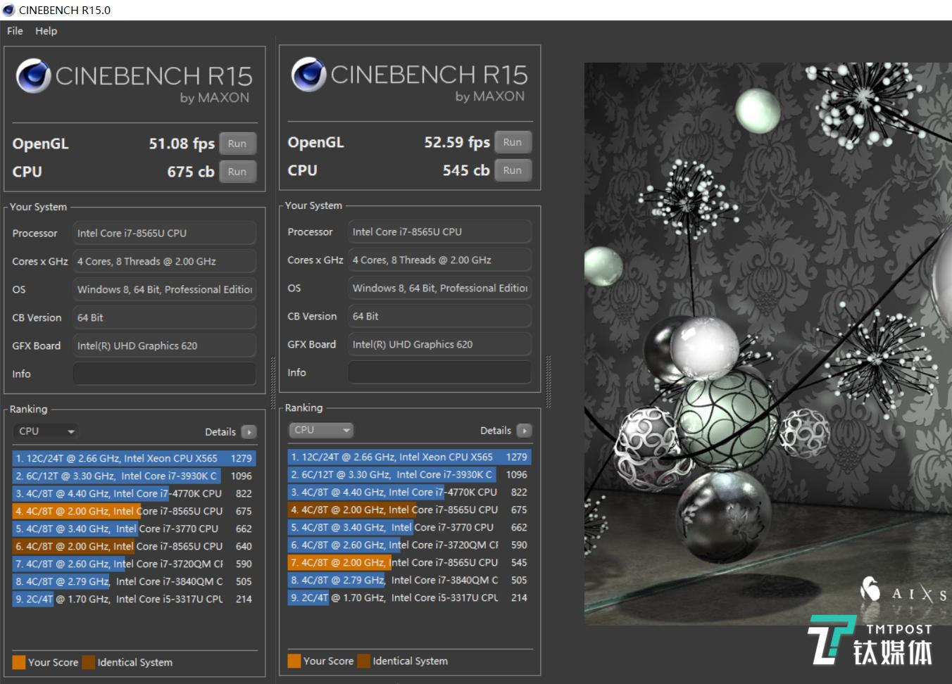 CineBench R15跑分测试