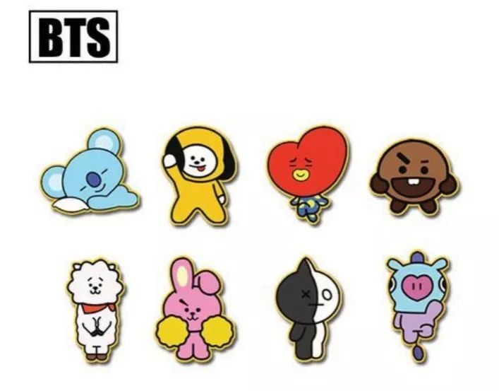 防弹少年团的卡通形象bt21