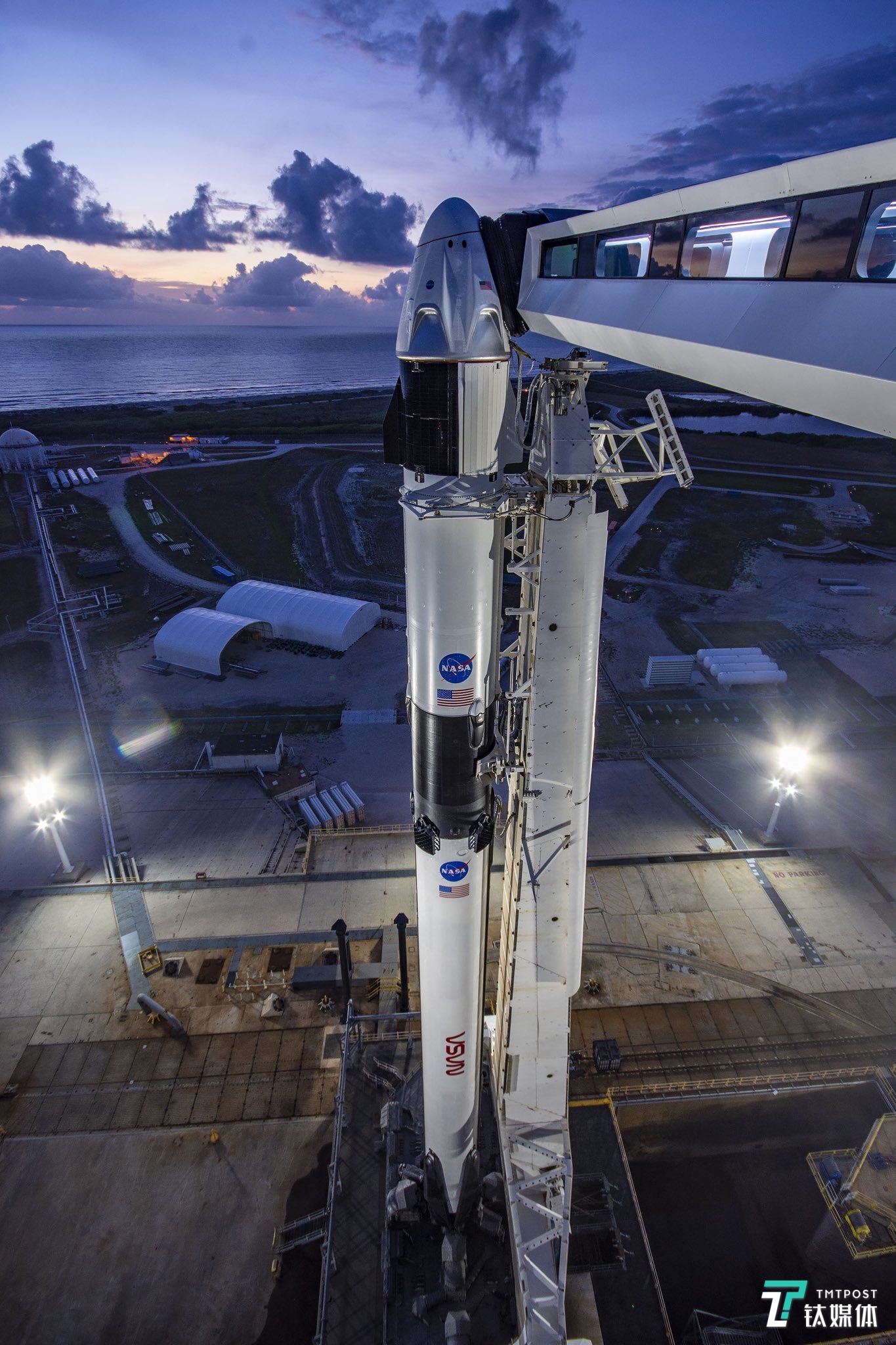 载人龙飞船发射前最后一次重大测试（图片来源：SpaceX）