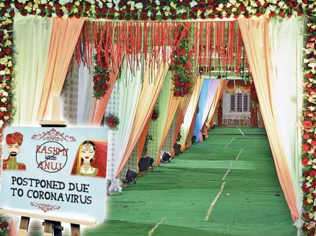 因疫情暂停的婚礼 图片来源：Times of India