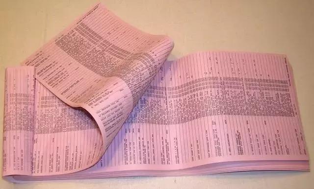 1984年由全国报价服务公司(National Quotation Bureau)印制的&ldquo;粉单&rdquo;