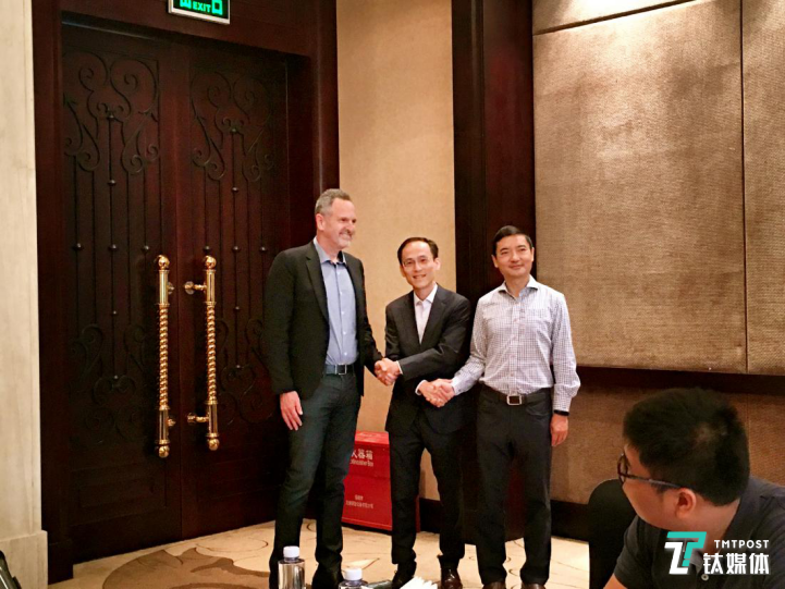 Arm IP事业部总裁Rene Haas，海思CIO刁焱秋，安谋中国CEO吴雄昂