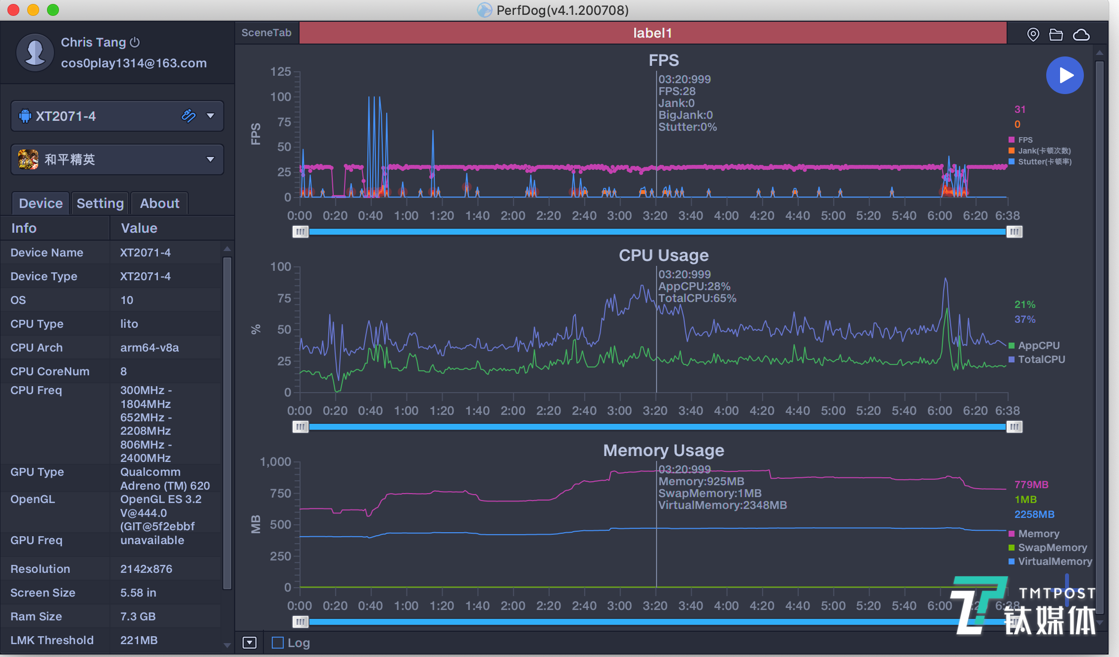 和平精英帧率表现