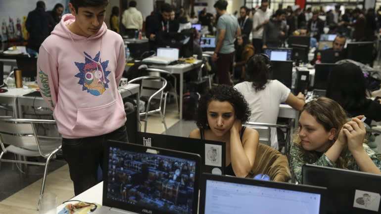 2020年2月，在安卡拉举办的一场游戏开发活动，有250名开发者参加／Anatolia News Agency