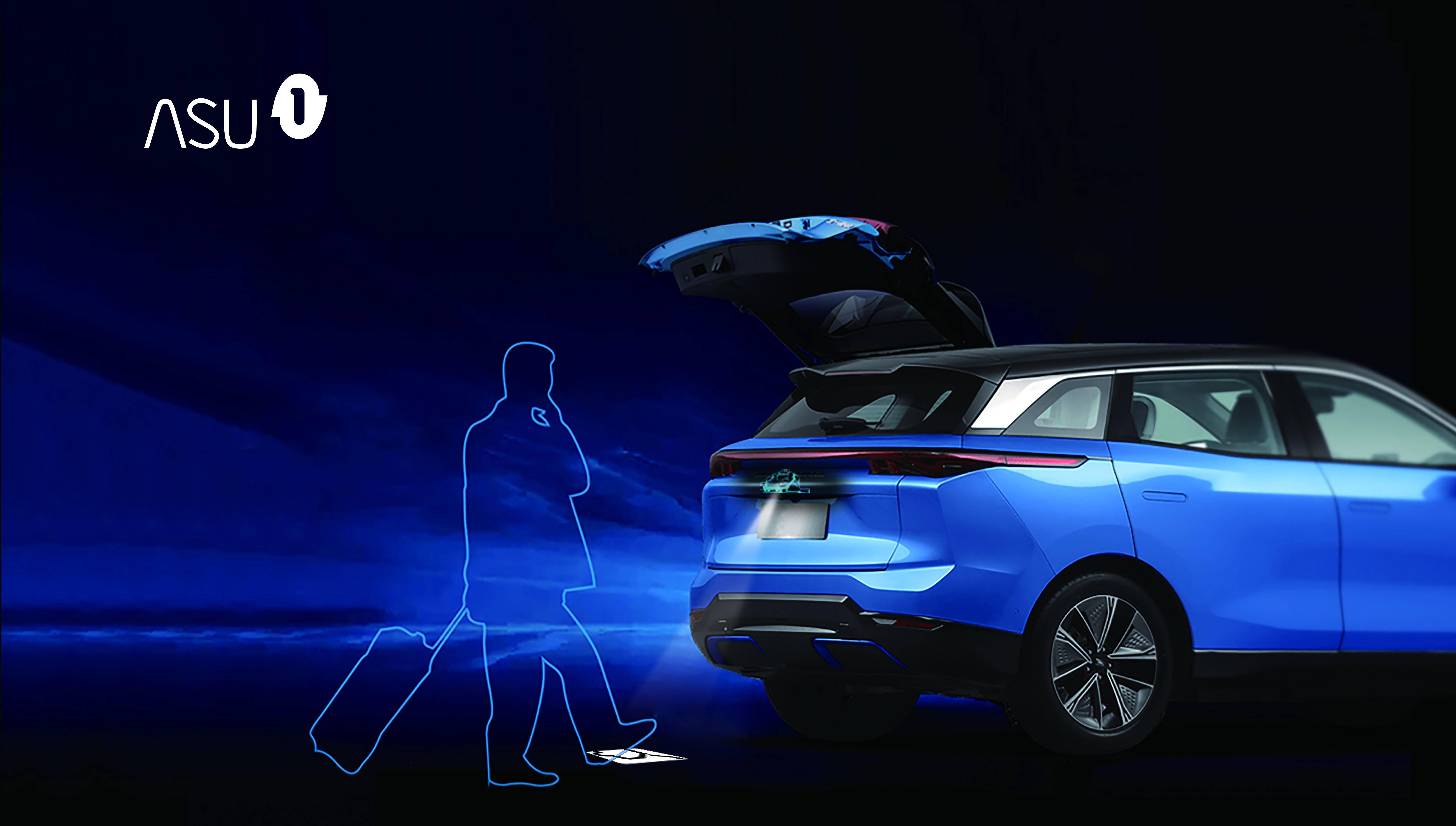 一数科技与一汽富晟为奔腾E01打造的AR智能尾门