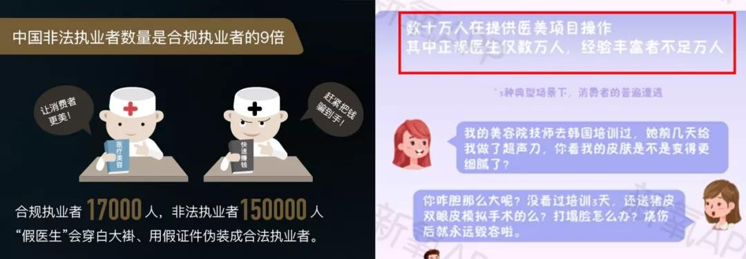 更美、新氧关于医美从业者的相关数据（图片来自网络）