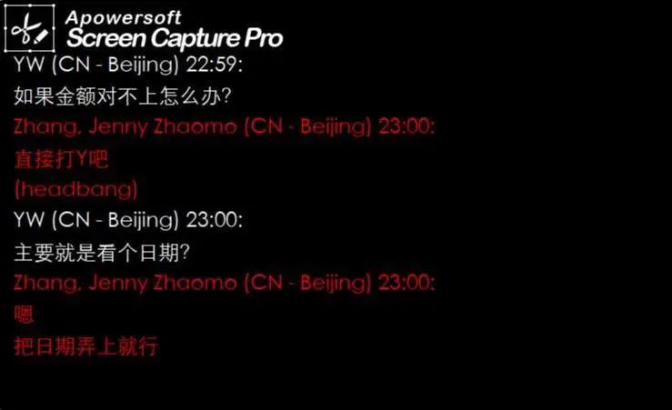 红黄蓝事件当中举报人和同事的聊天记录。图片来自于举报人公开的PPT