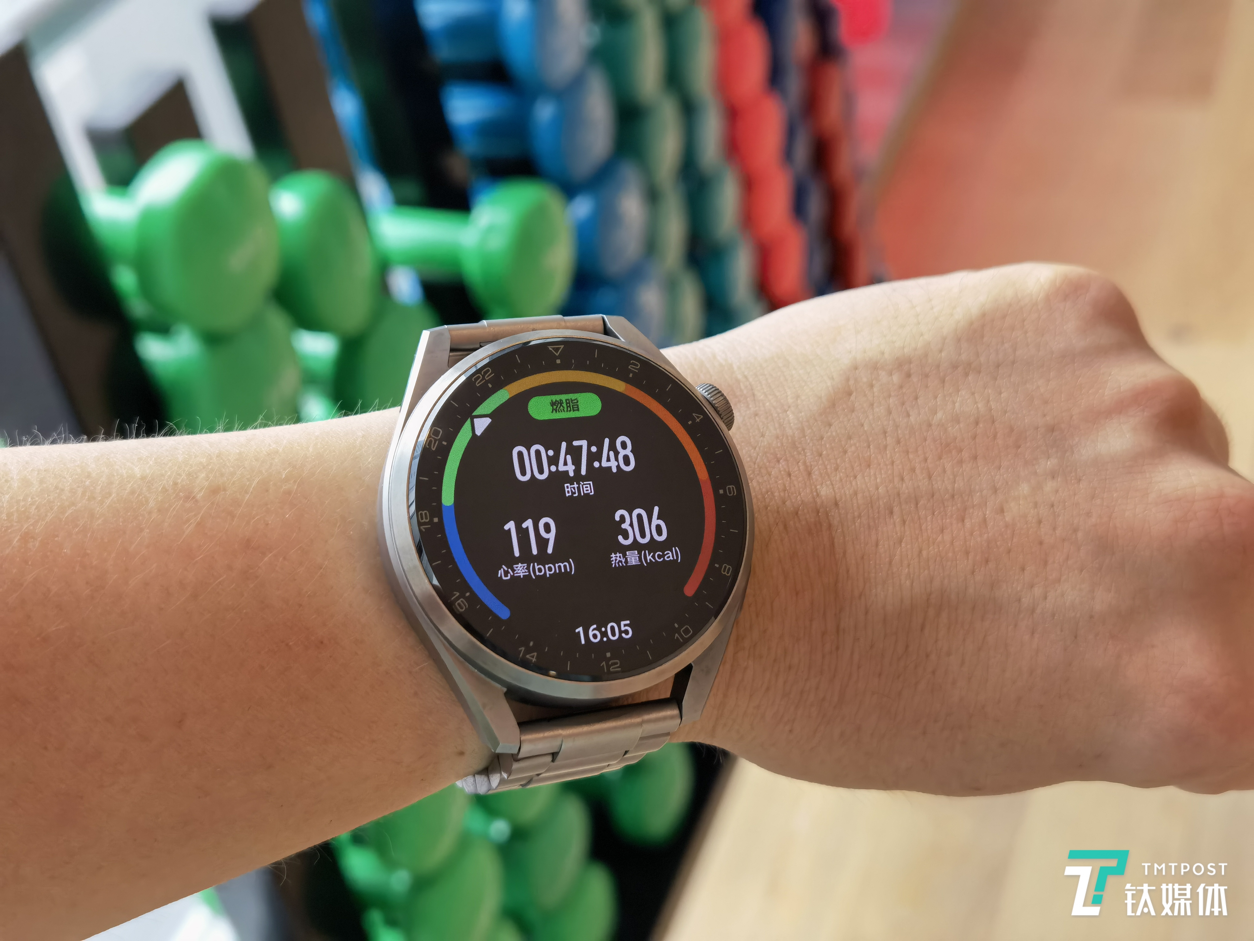 上健身课时可以随时查看体能数据