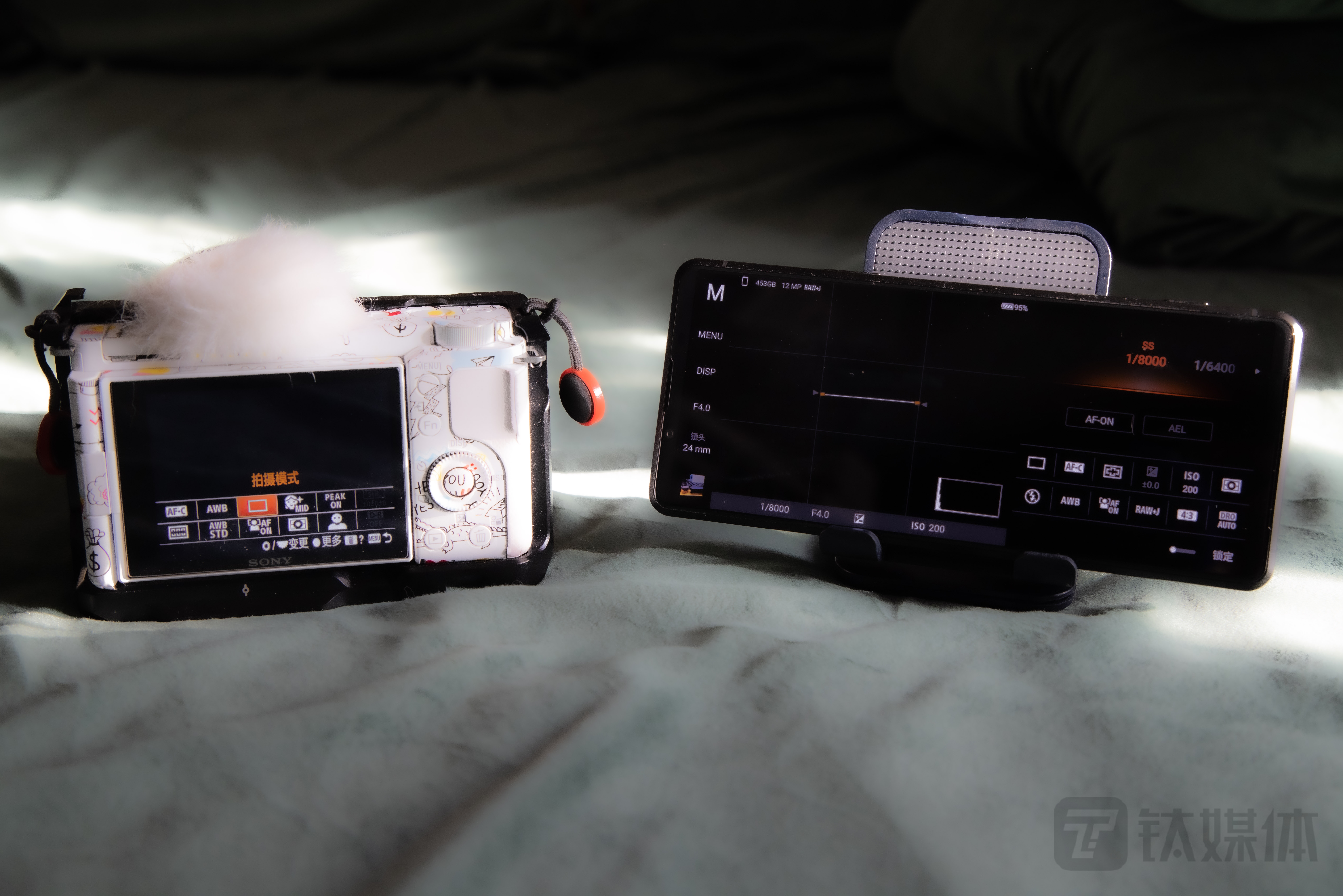 索尼微单相机与Xperia Pro-I拍摄界面