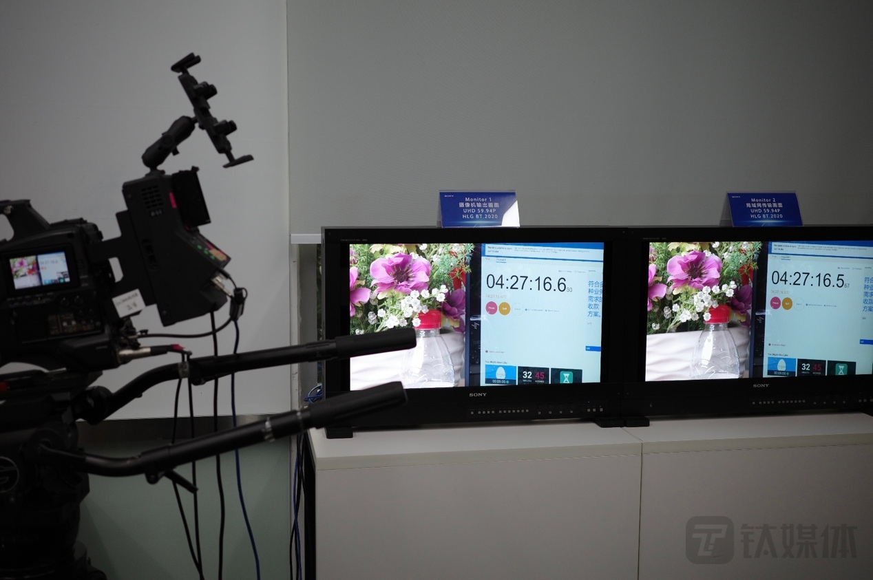 现场演示的低延迟编解码技术 同一网络下的肉眼几乎难以分辨差别