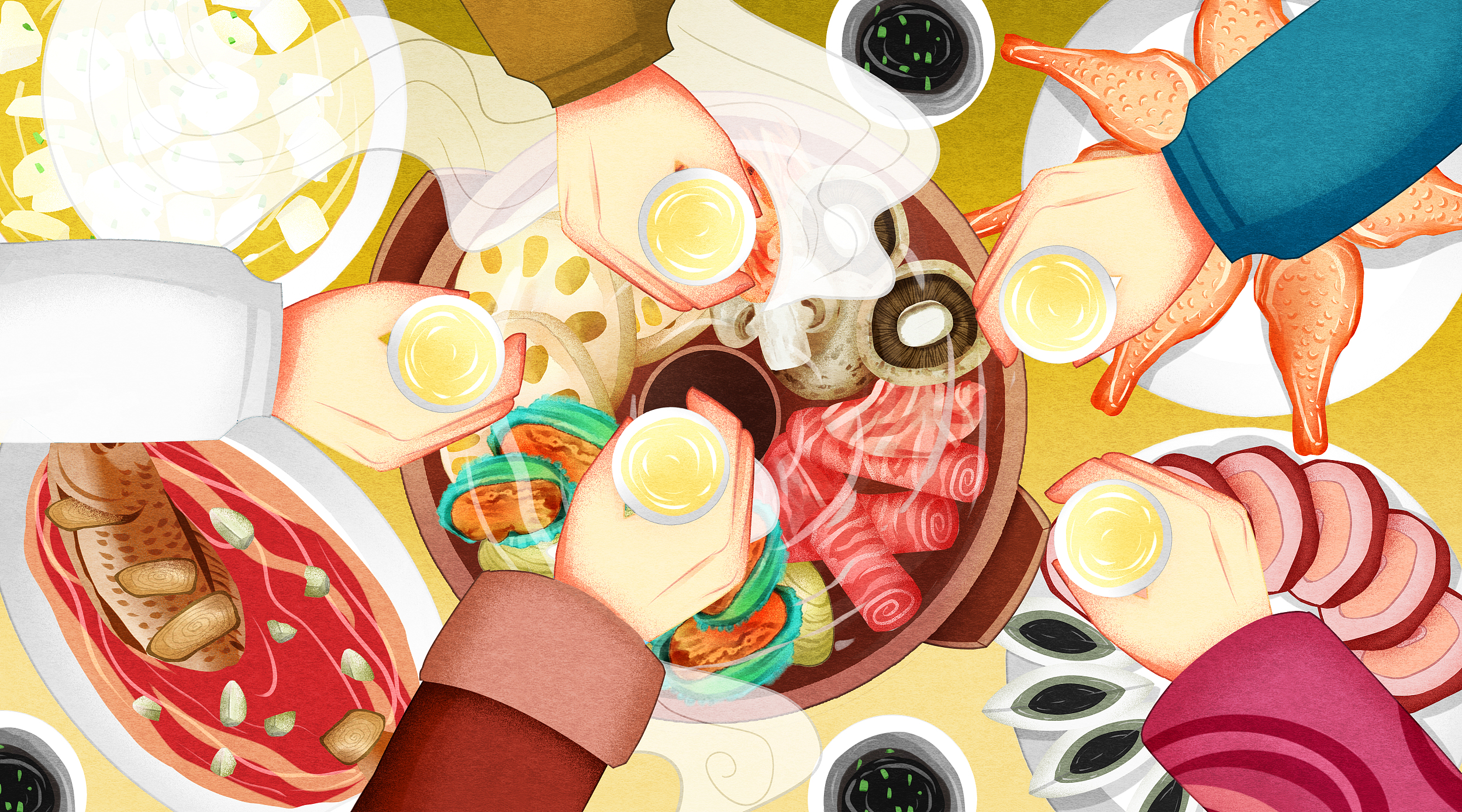 回不了家，就好好吃顿年夜饭