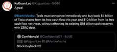 特斯拉 “最牛散户”呼吁:应立即宣布巨额回购计划