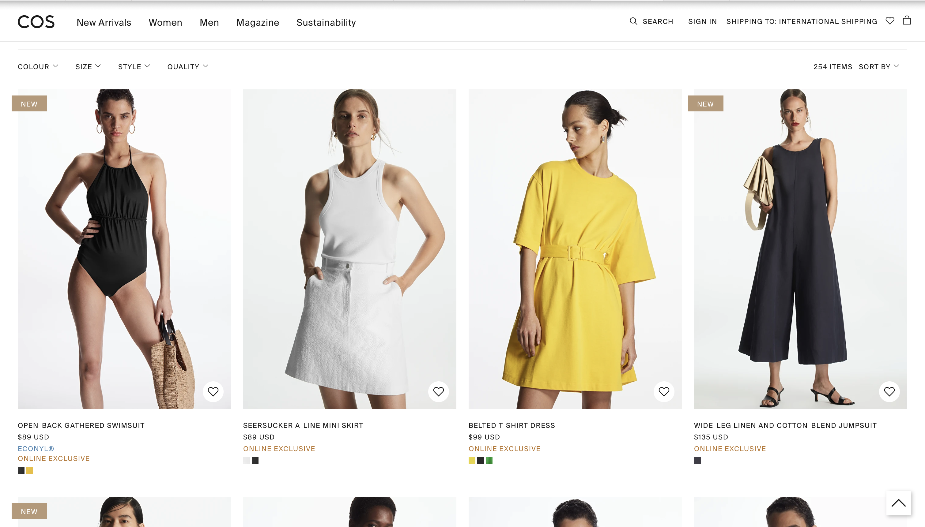 图片来源：H&M高端品牌COS官网