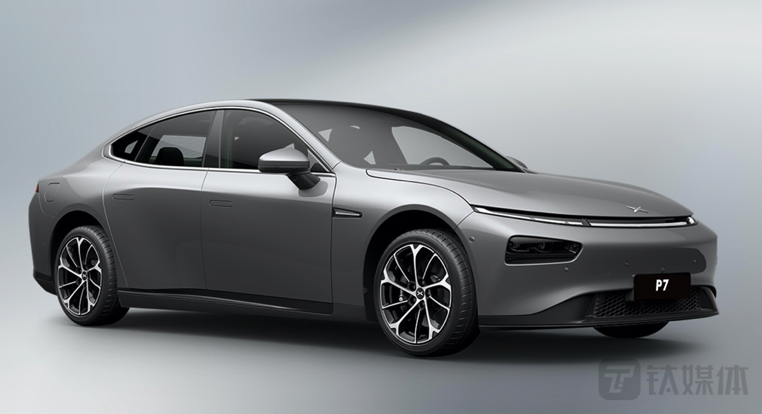 小鹏P7的流线型车身带来了超低的风阻系数