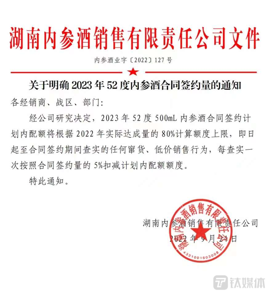 &ldquo;内参酒&rdquo;控量保价图