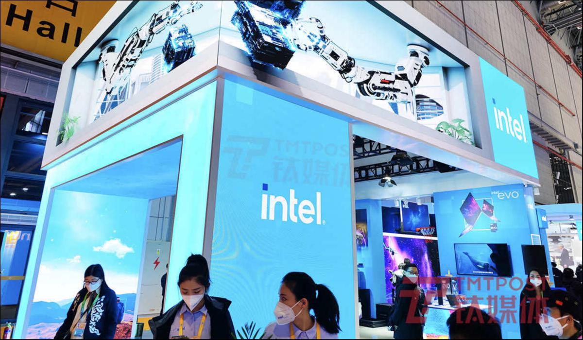 英特尔参展上海举行的2022第五届进博会(来源:钛媒体App编辑拍摄)