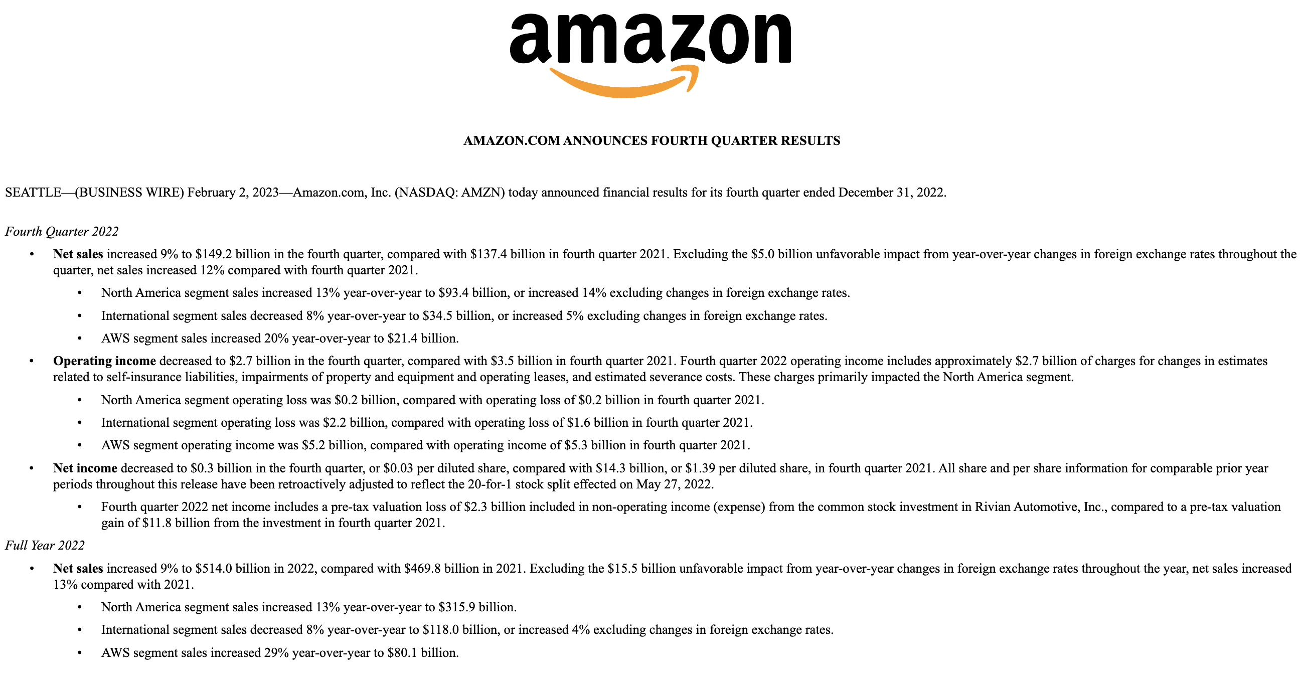 图片来源:亚马逊财报