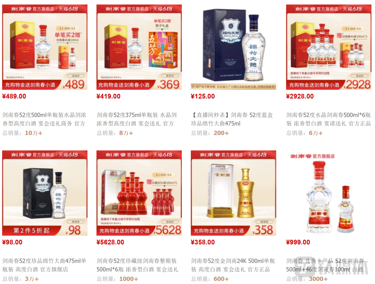 （图源：剑南春天猫官方旗舰店）