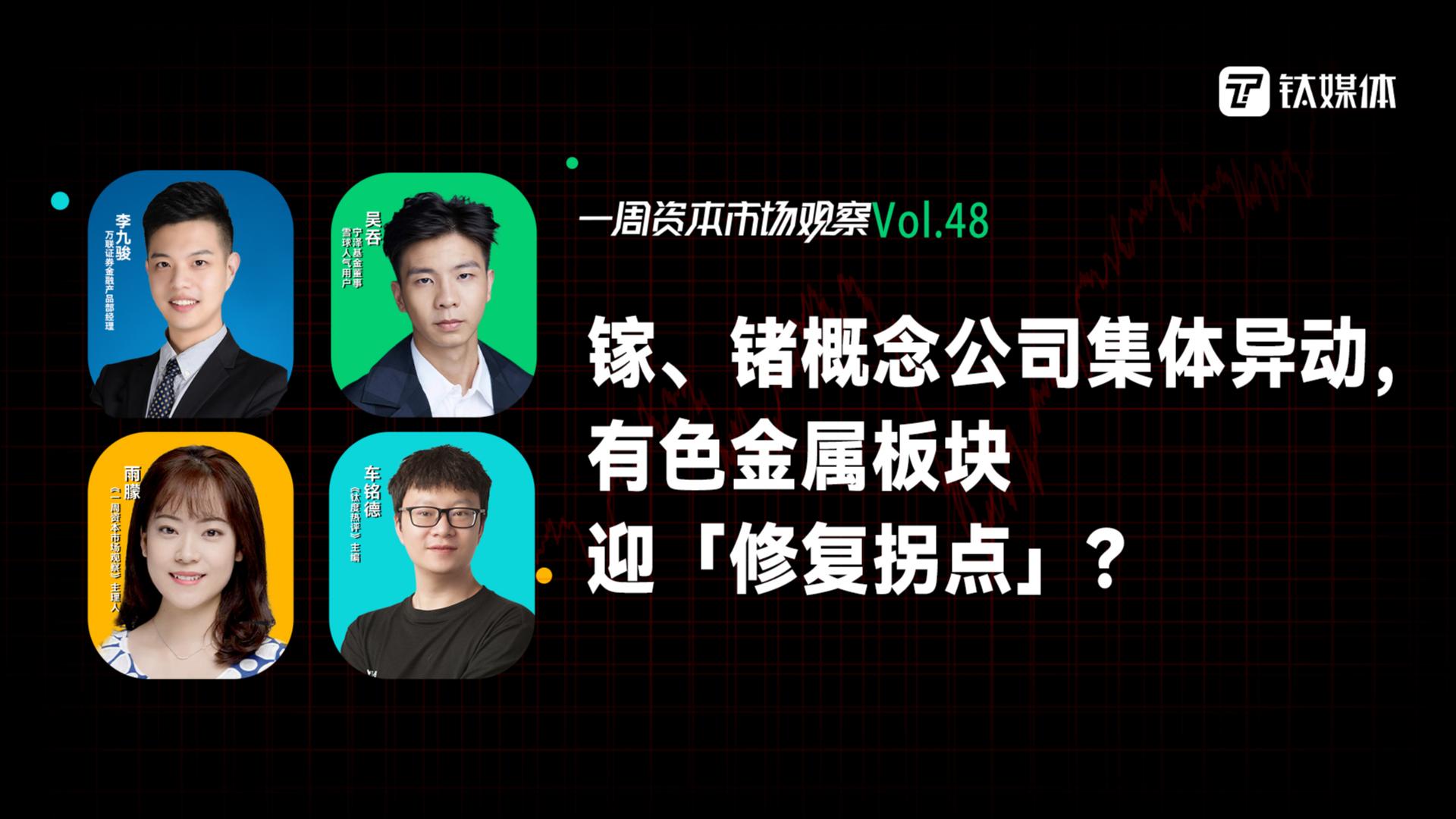 镓、锗概念公司集体异动，有色金属板块迎「修复拐点」？｜一周资本市场观察