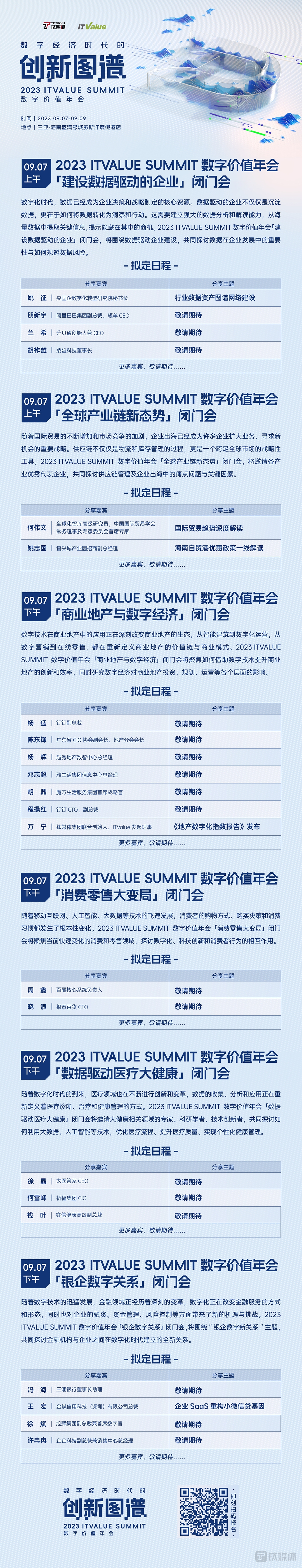 2023 ITValue Summit數(shù)字價(jià)值年會(huì)六大閉門(mén)會(huì)議程
