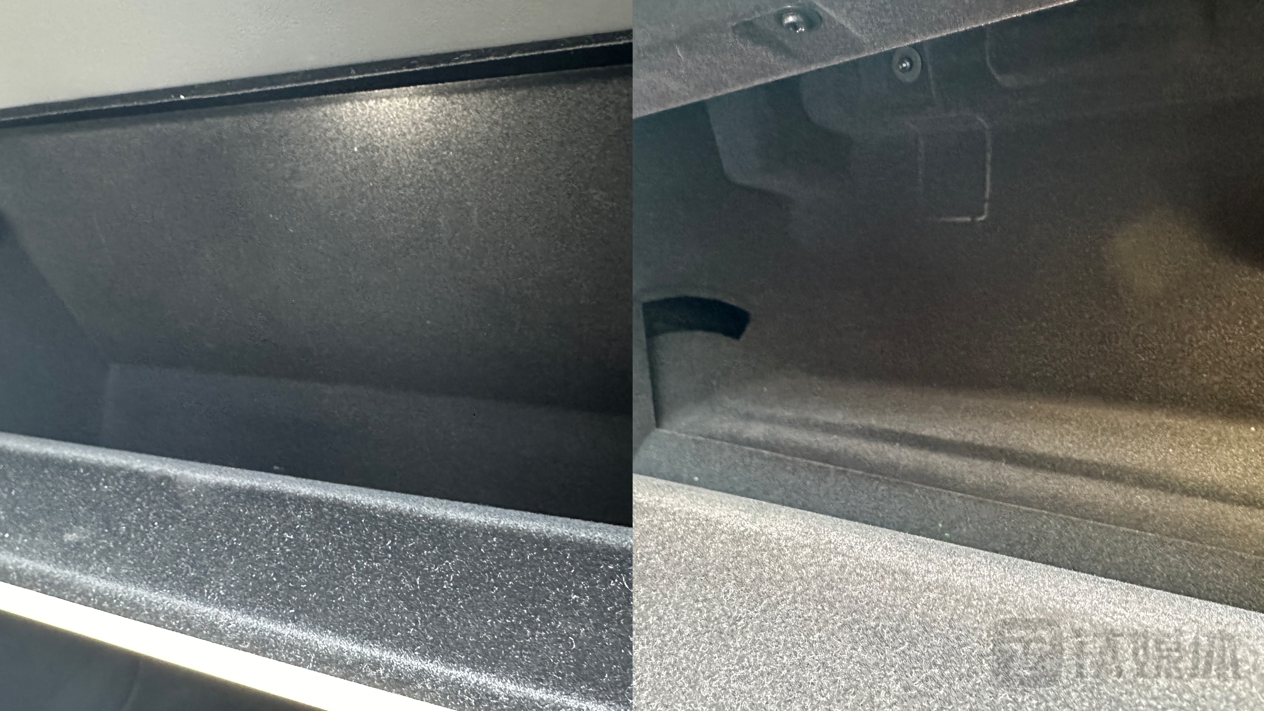 左为理想L7手套箱，右为宝马X5手套箱