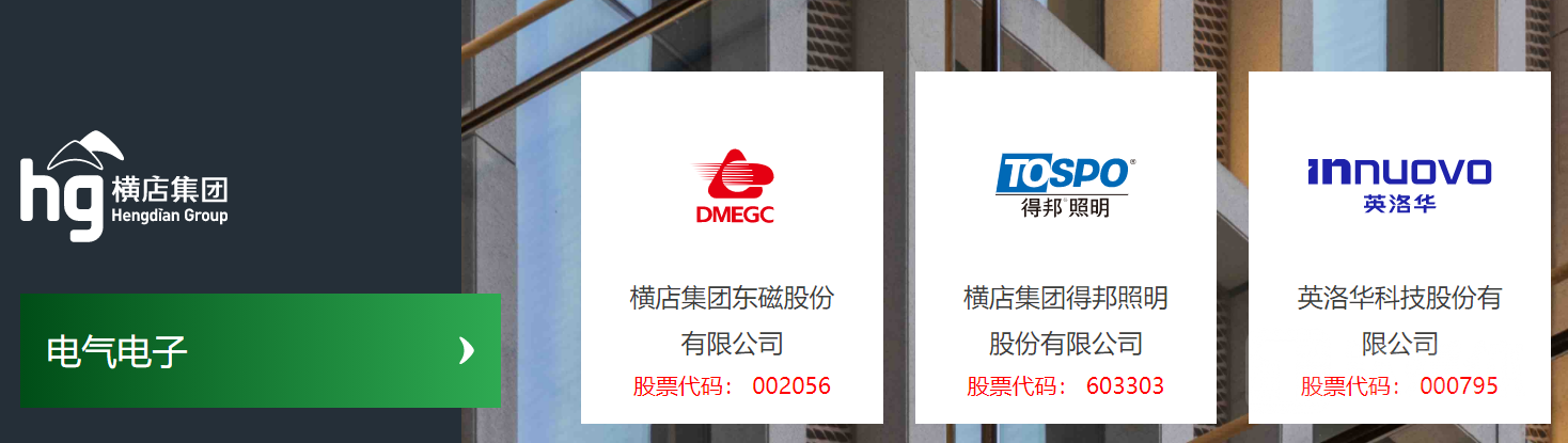 来源：横店集团官网