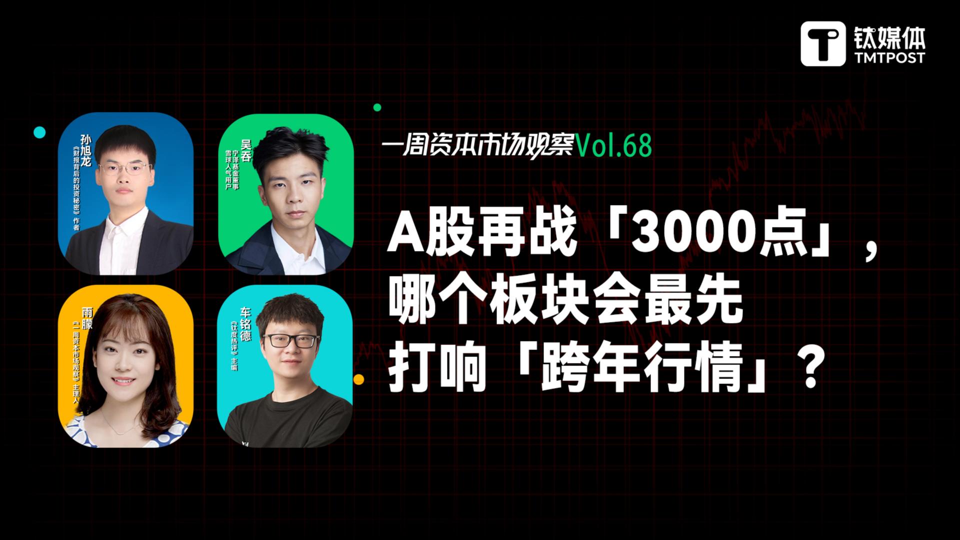 A股再战「3000点」，哪个板块会最先打响「跨年行情」？｜一周资本市场观察