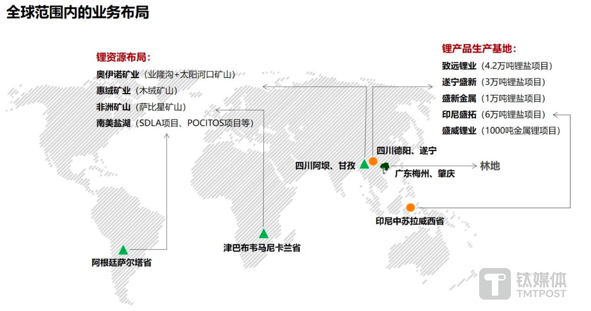 （盛新锂能全球布局情况，来源：2023年报）