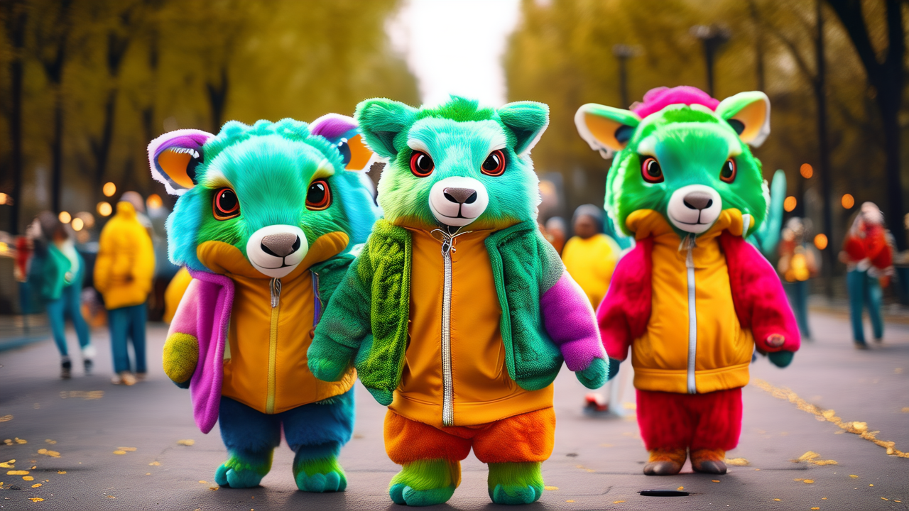 披上“兽装”的年轻人