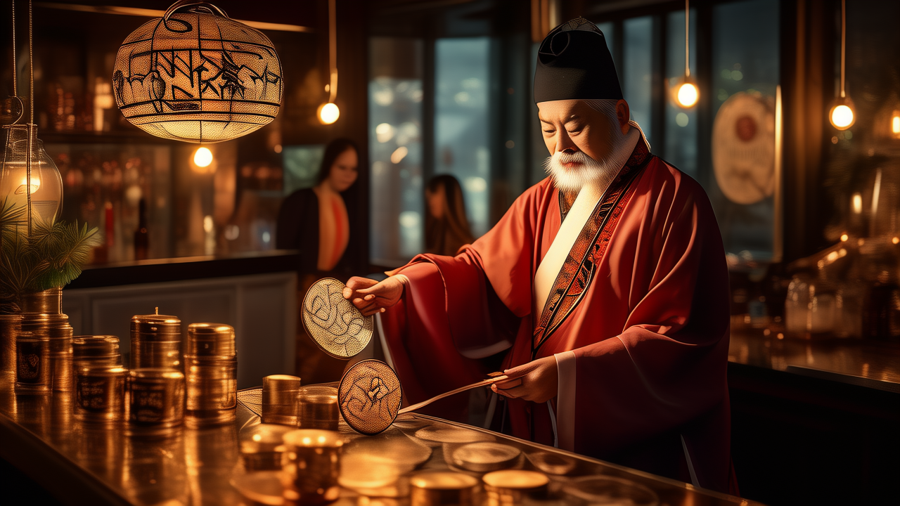 我在北京万达的道士酒吧，花98元算了一卦