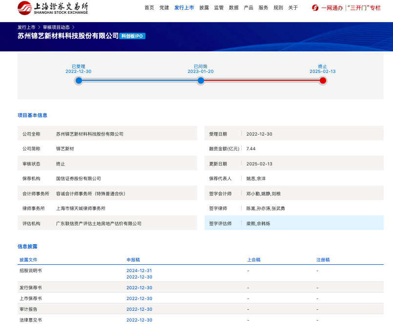 曾获华为哈勃押注，锦艺新材科折戟IPO